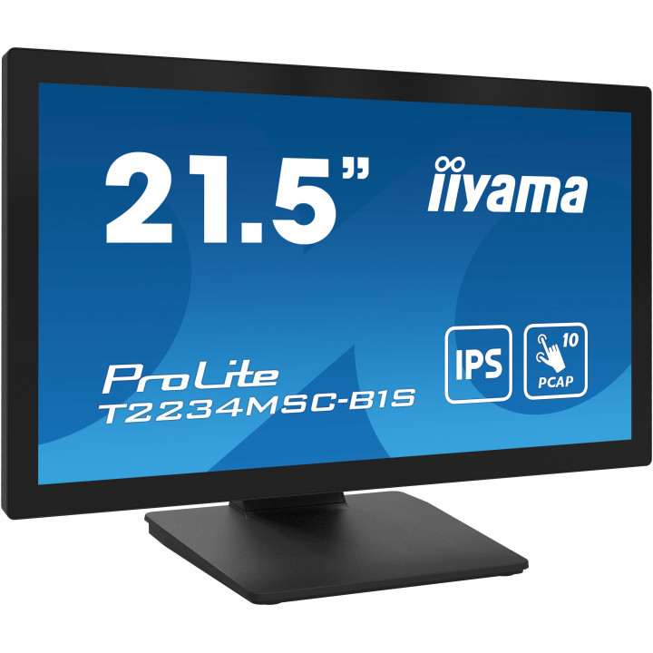 iiyama ProLite T2234MSC-B1S monitor de ecrã 54,6 cm (21.5") 1920 x 1080 pixels Full HD Ecrã táctil Preto