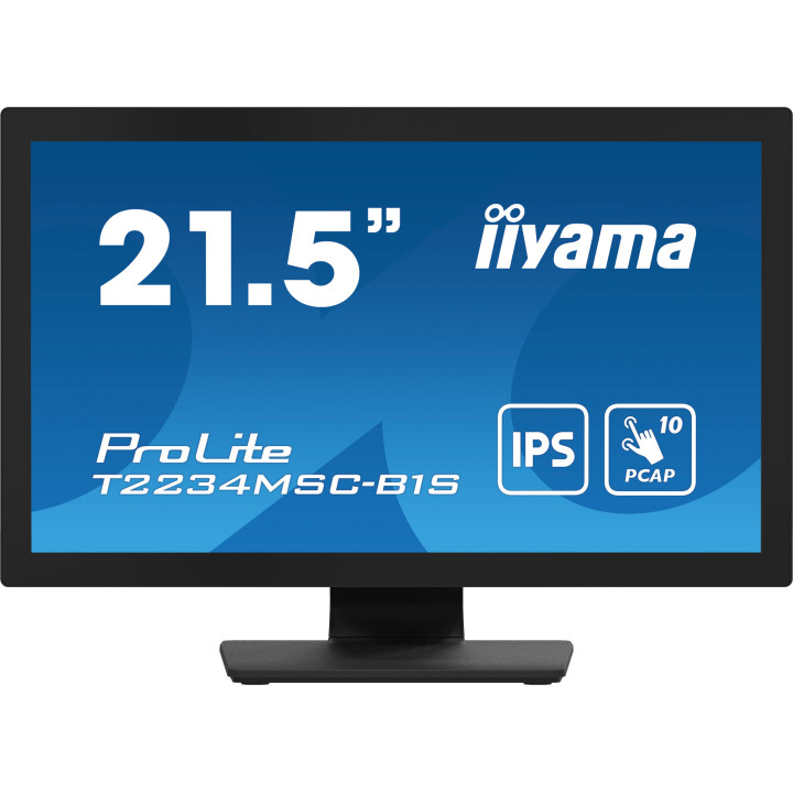 iiyama ProLite T2234MSC-B1S monitor de ecrã 54,6 cm (21.5") 1920 x 1080 pixels Full HD Ecrã táctil Preto