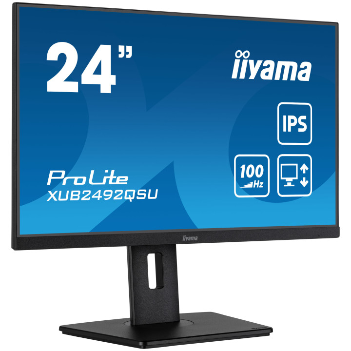 iiyama ProLite XUB2492QSU-B1 monitor de ecrã 60,5 cm (23.8") 2560 x 1440 pixels Quad HD LED Preto
