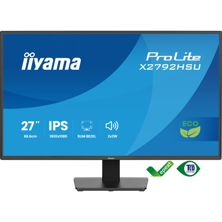 iiyama ProLite X2792HSU-B1 monitor de ecrã 68,6 cm (27") 1920 x 1080 pixels Full HD LED Preto