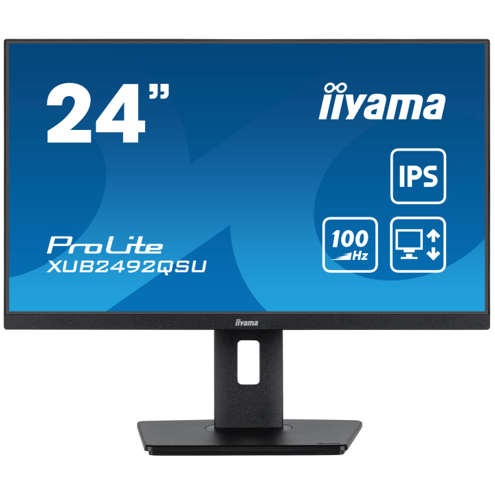 iiyama ProLite XUB2492QSU-B1 monitor de ecrã 60,5 cm (23.8") 2560 x 1440 pixels Quad HD LED Preto