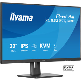 iiyama ProLite XUB3297QSNP-B1 monitor de ecrã 81,3 cm (32") 2560 x 1440 pixels Quad HD LED Preto