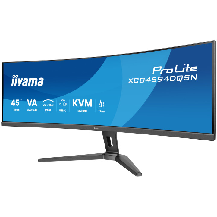 iiyama G-MASTER 45"LCD Curved Bus. UWQHD monitor de ecrã 113 cm (44.5") 5120 x 1440 pixels Dual QHD LED Preto