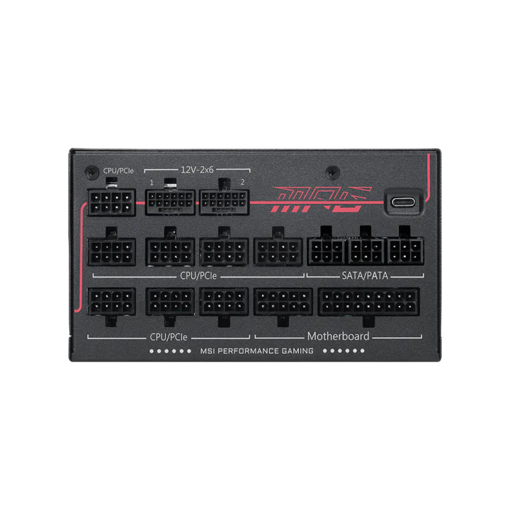 MSI MPG Ai1300TS PCIE5 fonte de alimentação 1300 W 24-pin ATX ATX Preto