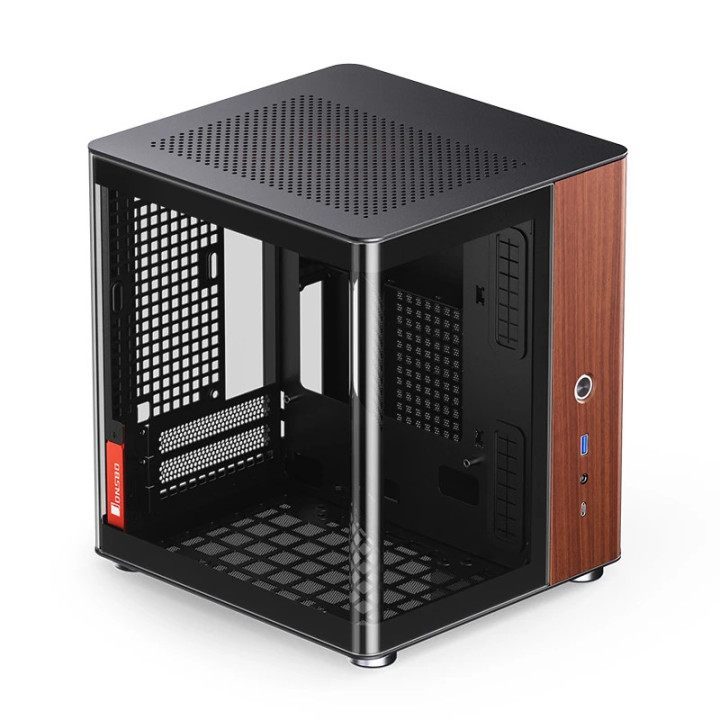 Jonsbo TK-0 BLACK caixa para computador Preto, Madeira