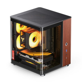 Jonsbo TK-0 BLACK caixa para computador Preto, Madeira