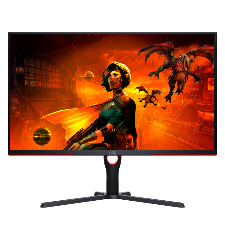 AOC G3 U32G3X BK monitor de ecrã 80 cm (31.5") 3840 x 2160 pixels 4K Ultra HD LED Preto, Vermelho
