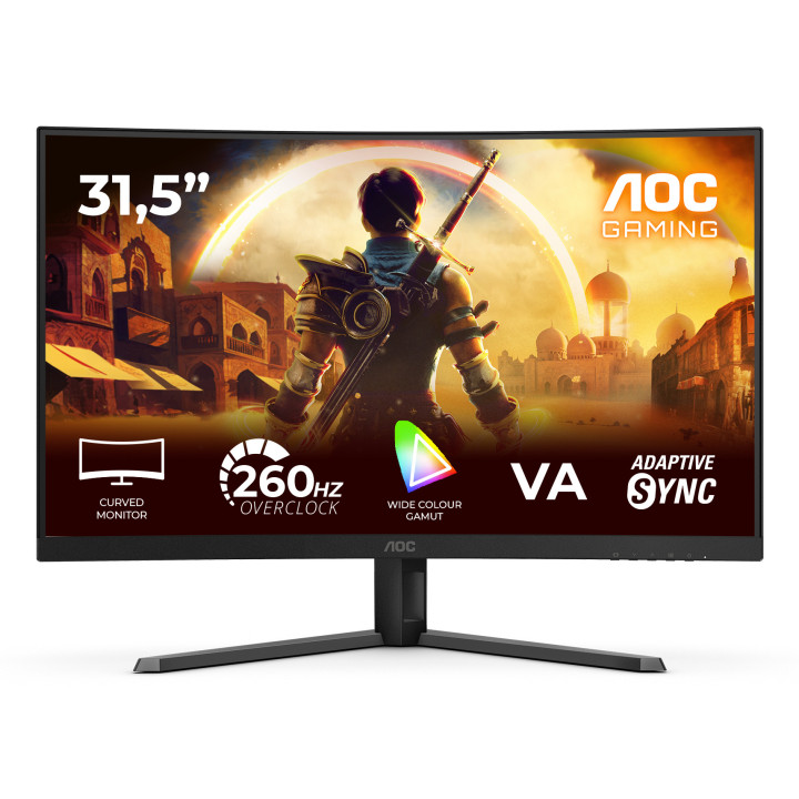 AOC G4 C32G42ZE monitor de ecrã 80 cm (31.5") 1920 x 1080 pixels Full HD LED Preto, Vermelho