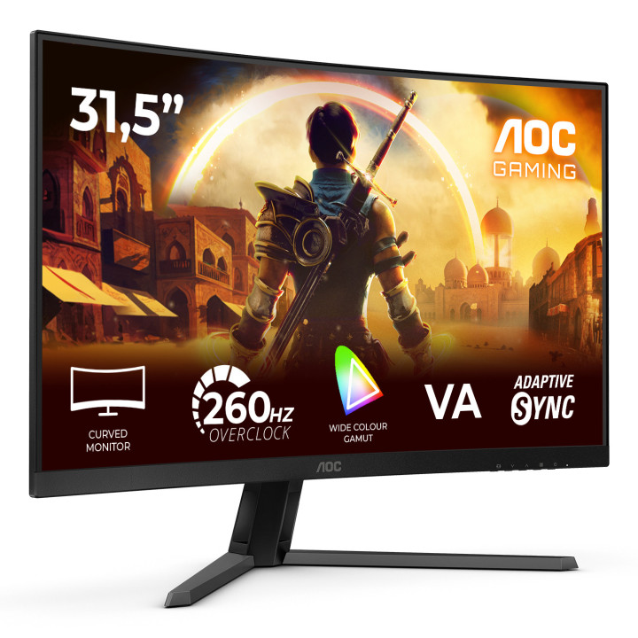 AOC G4 C32G42ZE monitor de ecrã 80 cm (31.5") 1920 x 1080 pixels Full HD LED Preto, Vermelho