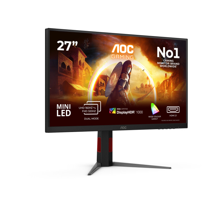 AOC G4 U27G4XM monitor de ecrã 68,6 cm (27") 3840 x 2160 pixels 4K Ultra HD LED Preto, Vermelho
