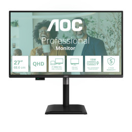 AOC Q27P4CV monitor de ecrã 68,6 cm (27") 2560 x 1440 pixels Quad HD LED Preto
