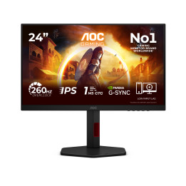 AOC G4 24G4ZR monitor de ecrã 60,5 cm (23.8") 1920 x 1080 pixels Full HD LED Preto, Vermelho