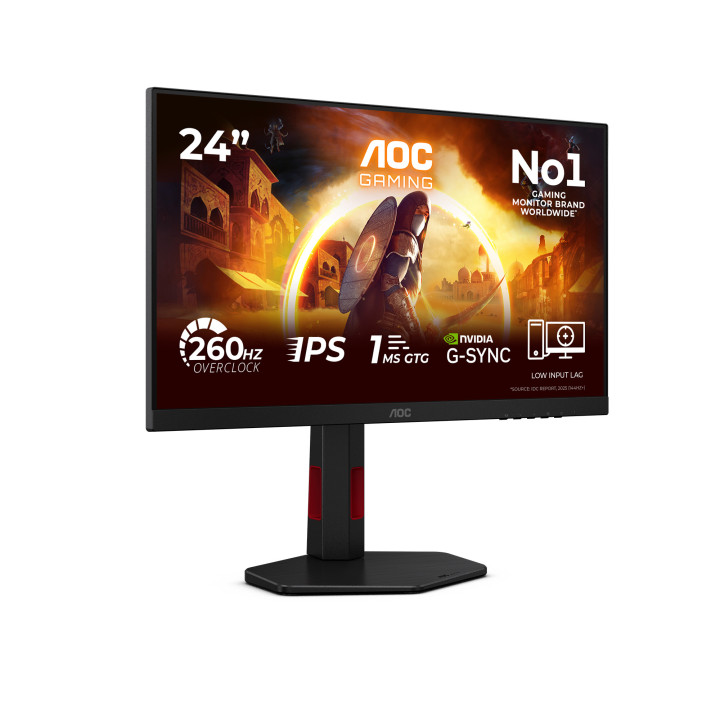 AOC G4 24G4ZR monitor de ecrã 60,5 cm (23.8") 1920 x 1080 pixels Full HD LED Preto, Vermelho