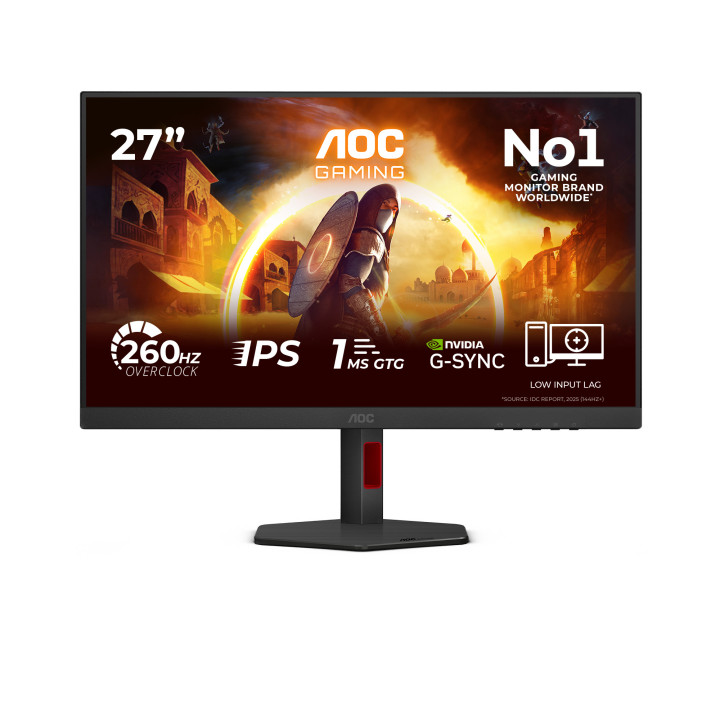 AOC G4 27G4ZR monitor de ecrã 68,6 cm (27") 1920 x 1080 pixels Full HD LED Preto, Vermelho