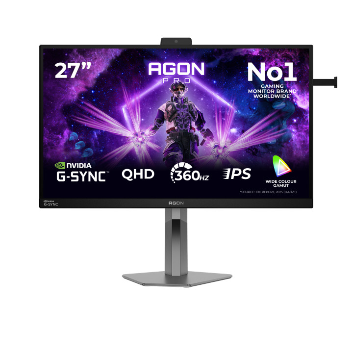 AOC AGON PRO AG276QSG2 monitor de ecrã 68,6 cm (27") 2560 x 1440 pixels Quad HD Preto, Cinzento