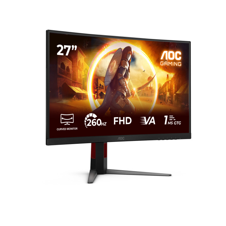 AOC G4 C27G4Z2 monitor de ecrã 68,6 cm (27") 1920 x 1080 pixels Full HD LCD Preto, Vermelho