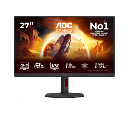 AOC G4 Q27G4SRU monitor de ecrã 68,6 cm (27") 2560 x 1440 pixels Quad HD LED Preto, Vermelho