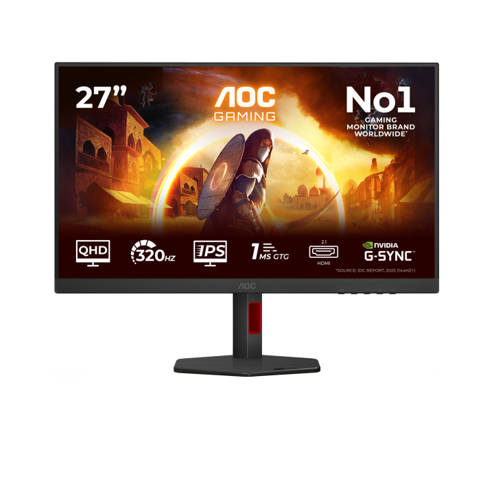 AOC G4 Q27G4SRU monitor de ecrã 68,6 cm (27") 2560 x 1440 pixels Quad HD LED Preto, Vermelho