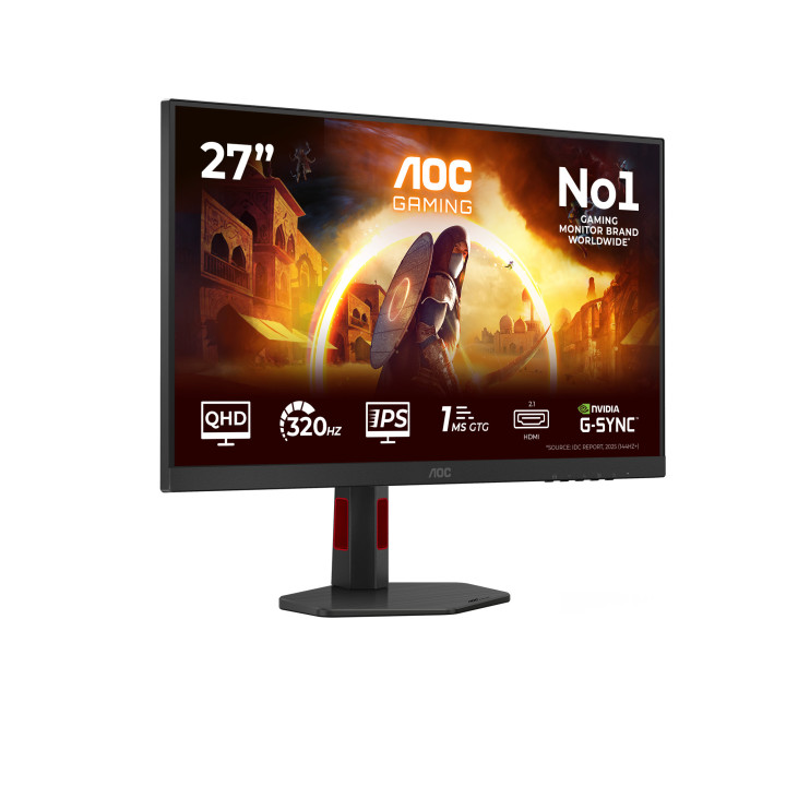 AOC G4 Q27G4SRU monitor de ecrã 68,6 cm (27") 2560 x 1440 pixels Quad HD LED Preto, Vermelho