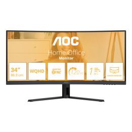 AOC B3 CU34B3E monitor de ecrã 86,4 cm (34") 3440 x 1440 pixels Wide Quad HD LED Preto