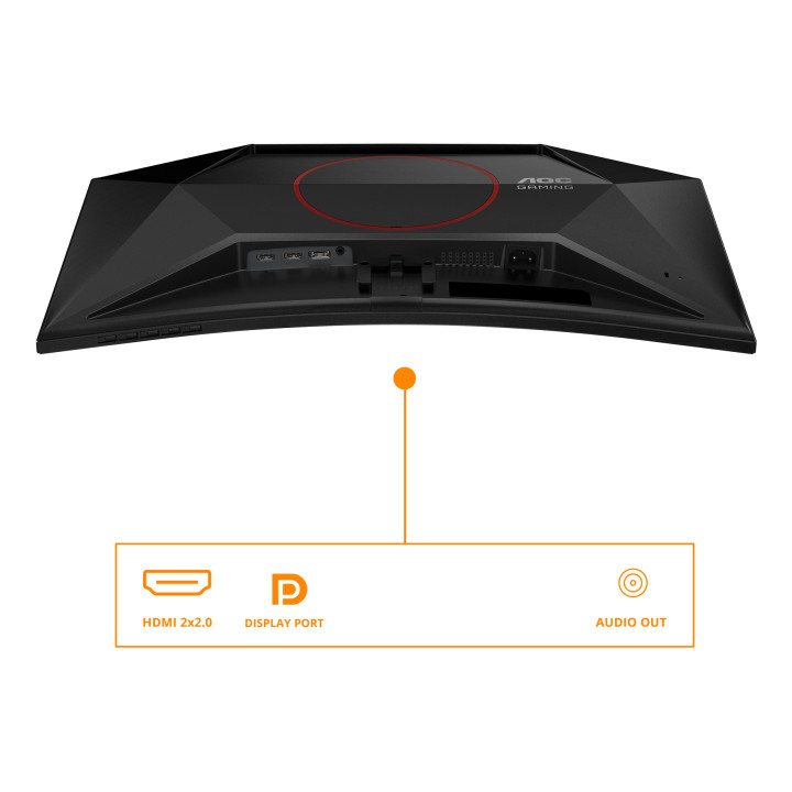 AOC G4 C27G42E monitor de ecrã 68,6 cm (27") 1920 x 1080 pixels Full HD LED Preto, Vermelho