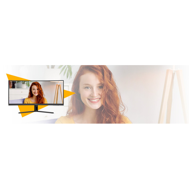 AOC B3 CU34B3E monitor de ecrã 86,4 cm (34") 3440 x 1440 pixels Wide Quad HD LED Preto