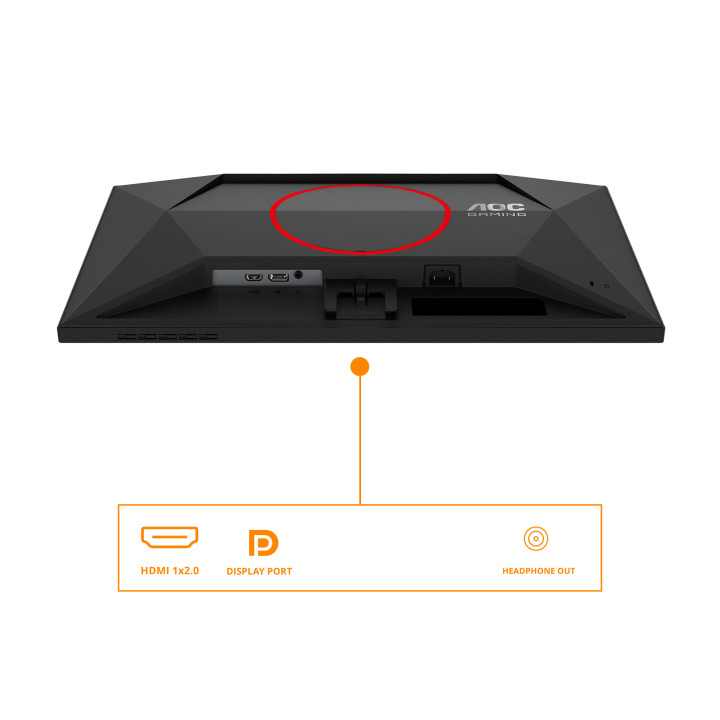 AOC G4 Q24G4RE monitor de ecrã 60,5 cm (23.8") 2560 x 1440 pixels Quad HD LED Preto, Vermelho