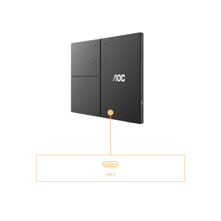 AOC 16T3EA TV Monitor Portátil Preto 39,6 cm (15.6") 1920 x 1080 pixels