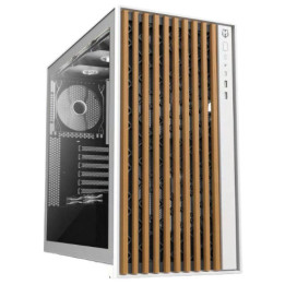 NOX Hummer NXHUMMERELEMENT caixa para computador Tower Branco, Madeira