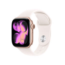 Apple Watch Series 11 OLED 42 mm Digital 374 x 446 pixels Ecrã táctil Rosa dourado Wi-Fi GPS