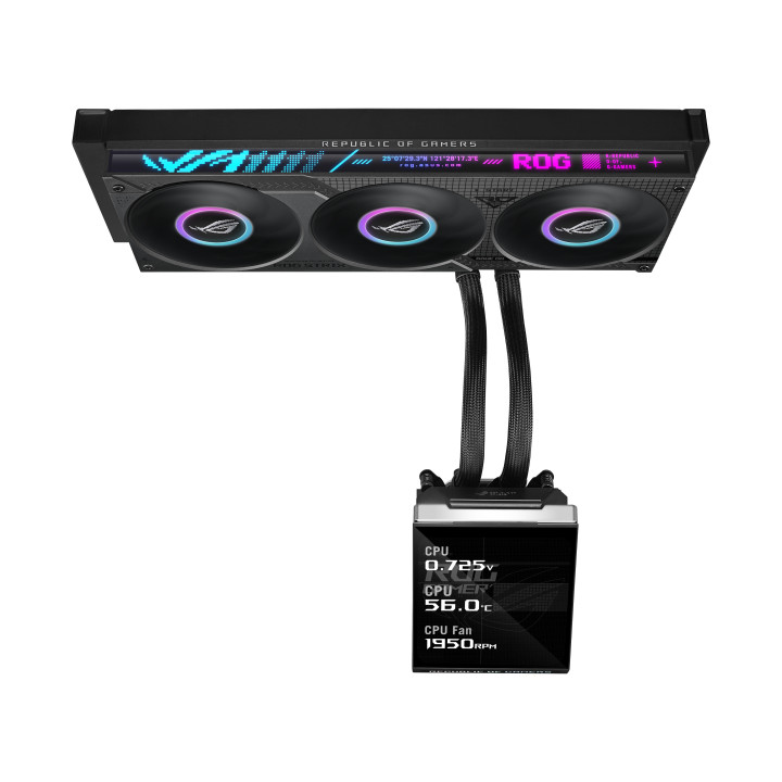 ASUS ROG Strix SLC IV 360 ARGB LCD Processador Kit de arrefecimento líquido 12 cm Preto 1 unidade(s)