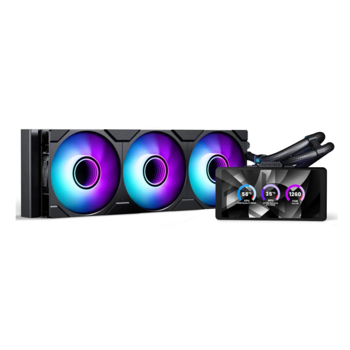 Phanteks Glacier One 360M25 LCD Processador Refrigerador líquido all-in-one 12 cm Preto 1 unidade(s)