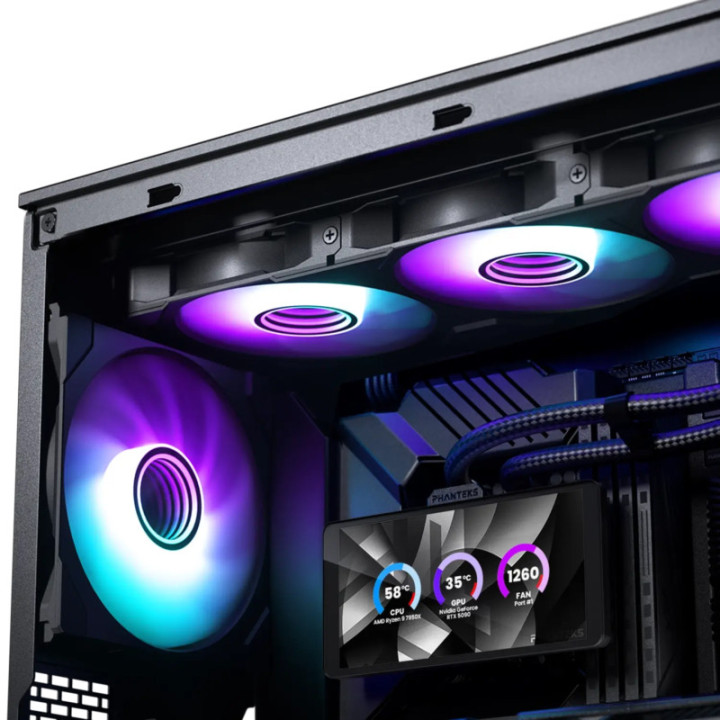 Phanteks Glacier One 360M25 LCD Processador Refrigerador líquido all-in-one 12 cm Preto 1 unidade(s)