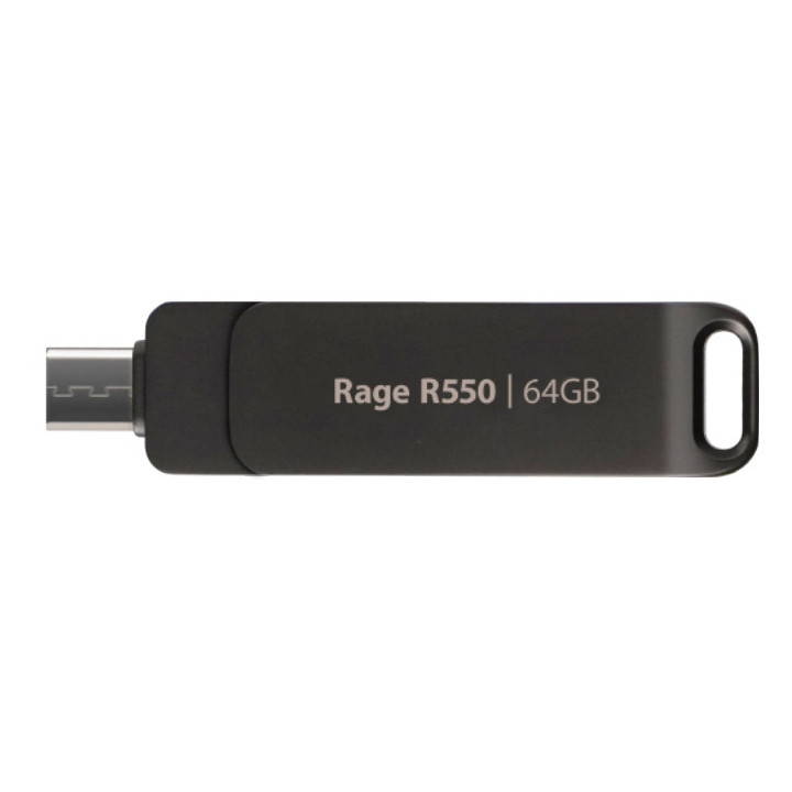 Patriot Memory Rage R550 unidade de memória USB 64 GB USB Type-A   USB Type-C 3.2 Gen 1 (3.1 Gen 1) Preto