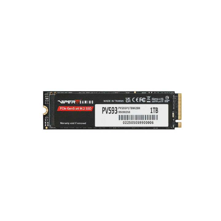 Patriot Memory PV593 PCIe Gen5 x4 M.2 2280 SSD 1 TB PCI Express 5.0 NVMe 3D TLC NAND
