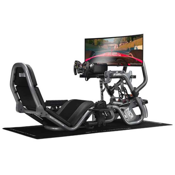 Cockpit Next Level Racing F-GT Pro Racing Grey - Cadeira Gaming Simulação