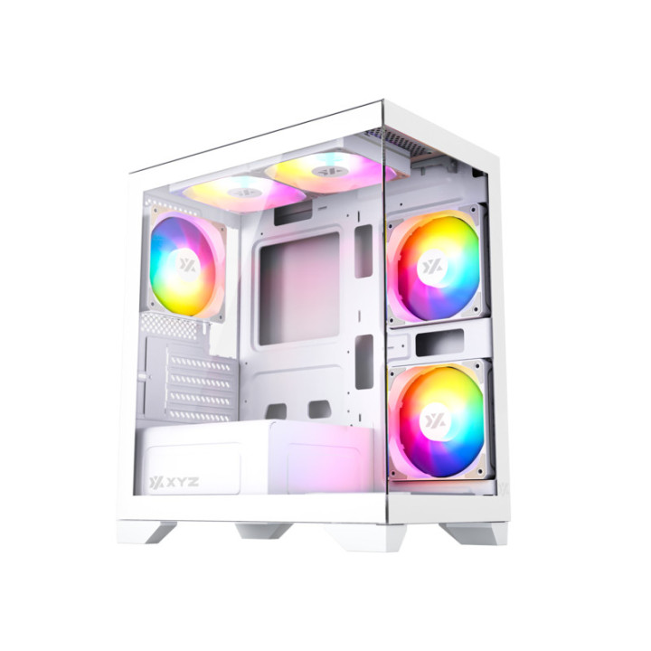 XYZ X-CS-TITANIUMVIEWLT-W caixa para computador Micro Tower Branco