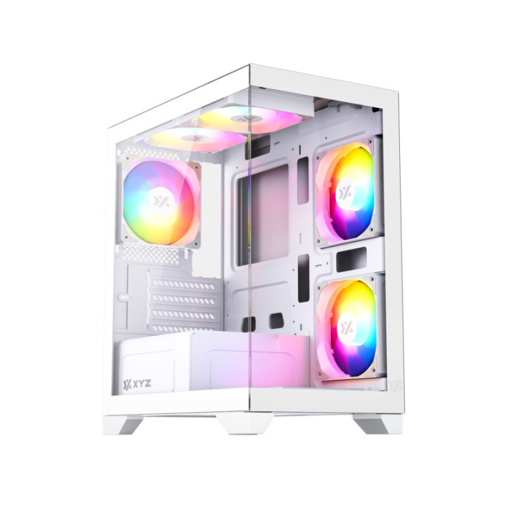 XYZ X-CS-TITANIUMVIEWLT-W caixa para computador Micro Tower Branco