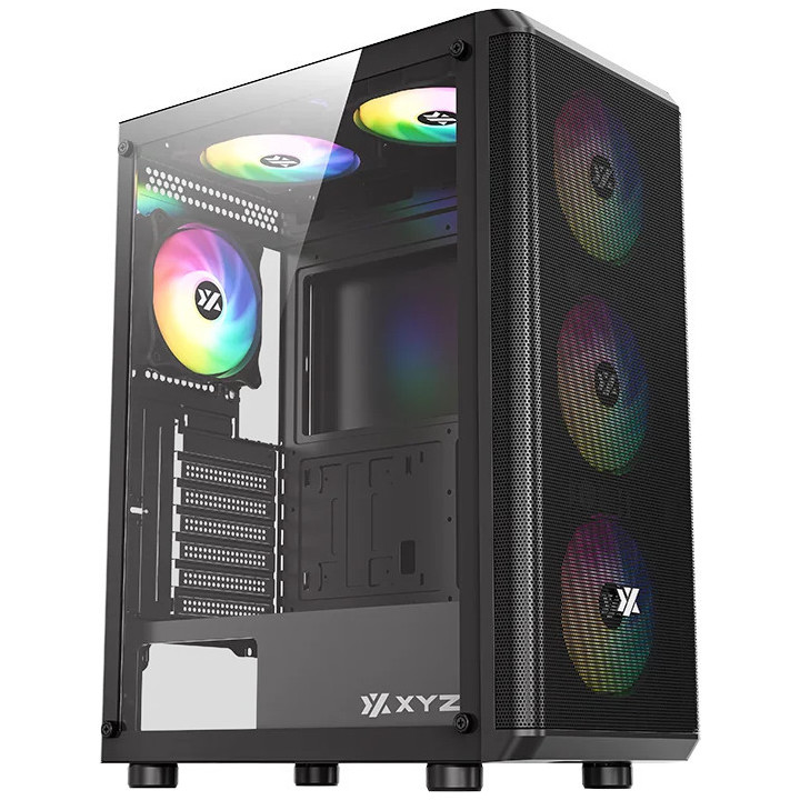 Caixa Midi Tower XYZ X-CS-AIRONE60-M-B Preta