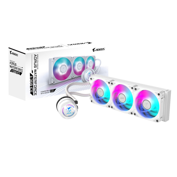 GIGABYTE AORUS WATERFORCE II 360 ICE Processador Refrigerador líquido all-in-one 12 cm Branco
