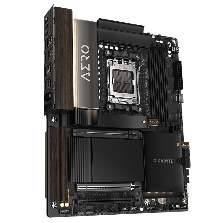 GIGABYTE X870E AERO X3D DARK WOOD AMD X870E Ranhura AM5 ATX