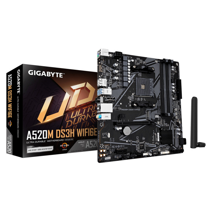 GIGABYTE A520M DS3H WIFI6E AMD A520 Socket AM4 micro ATX