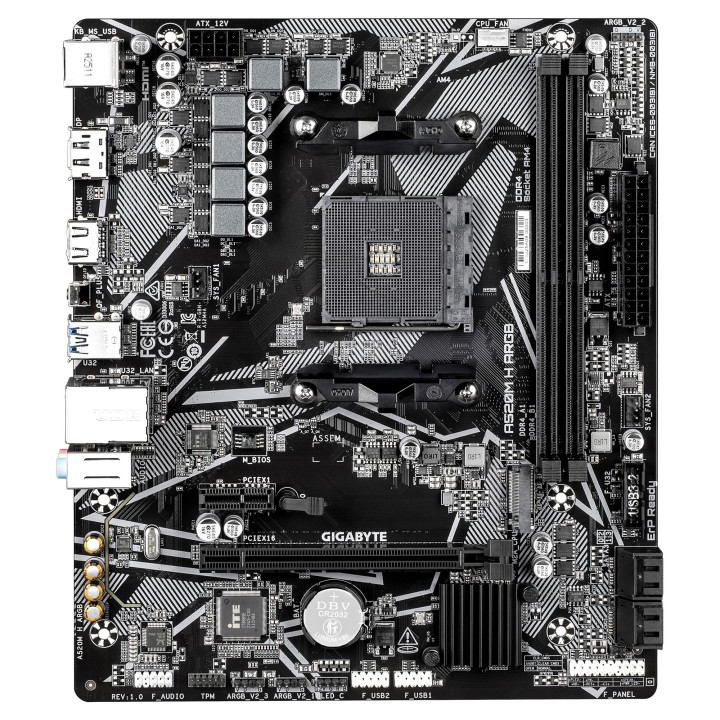 GIGABYTE A520M H ARGB motherboard AMD A520 Socket AM4 micro ATX