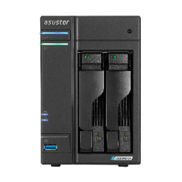 Asustor LOCKERSTOR 2 Gen2 + (AS6702T v2) NAS PC Intel® Celeron® N5105 4 GB DDR4 0 TB ADM Preto