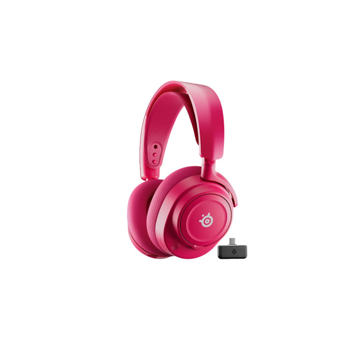 Steelseries Arctis Nova 7P Wireless Gen 2 Auscultadores Com fios e sem fios Fita de cabeça Jogos USB Type-C Bluetooth Magenta