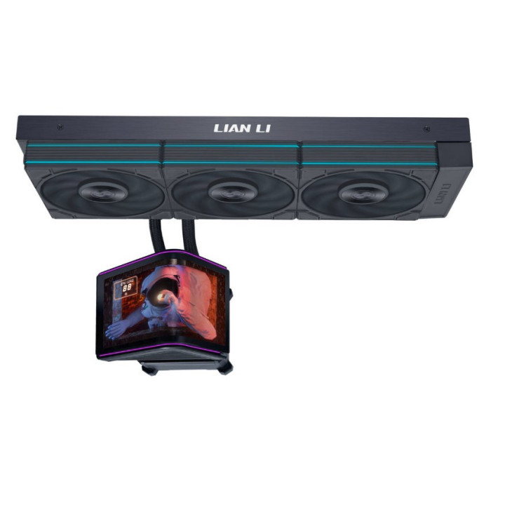 Water Cooler CPU AIO Lian Li HydroShift II OLED Curved 360P28 Preto - 360mm