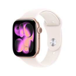 Apple Watch Series 11 OLED 46 mm Digital 416 x 496 pixels Ecrã táctil Rosa dourado Wi-Fi GPS