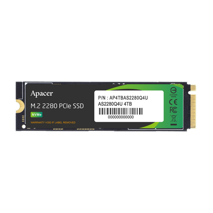 Disco SSD Apacer AS2280Q4U 512GB M.2 PCIe Gen4 com Dissipador para PS5 e PC