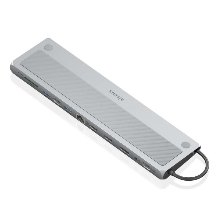 AISENS ASUC-12P020-GR base & duplicador de portas Com fios USB 3.2 Gen 1 (3.1 Gen 1) Type-C Cinzento