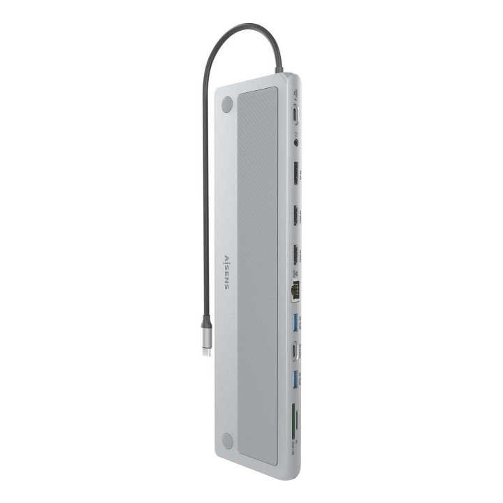 AISENS ASUC-12P020-GR base & duplicador de portas Com fios USB 3.2 Gen 1 (3.1 Gen 1) Type-C Cinzento